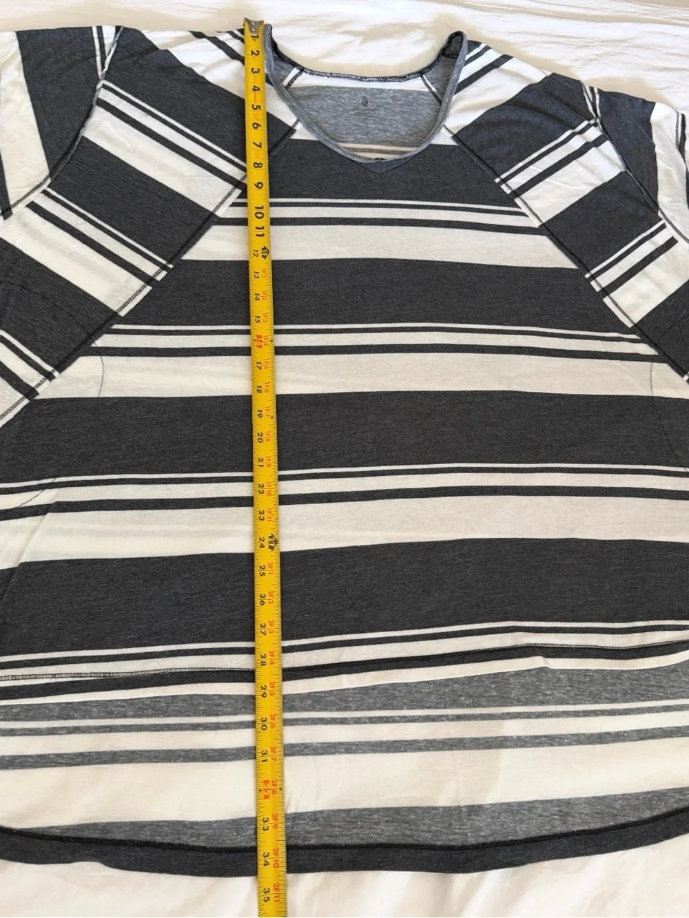 Free People FP movement Tee in Charcoal and White Side Pockets Large